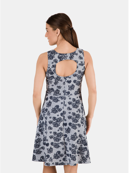 Sam 73 Rochie albastră pentru femei cu imprimeu floral și decupaj la spate SAM 73