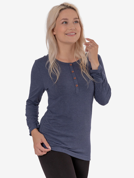 Sam 73 Tricou de damă albastru închis cu imprimeu SAM 73