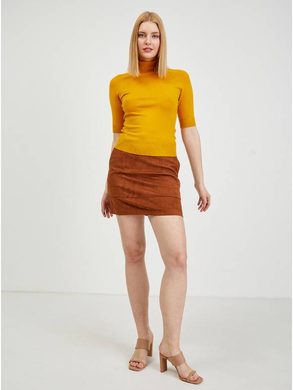 Orsay Pulover de damă galben cu mâneca scurta ORSAY