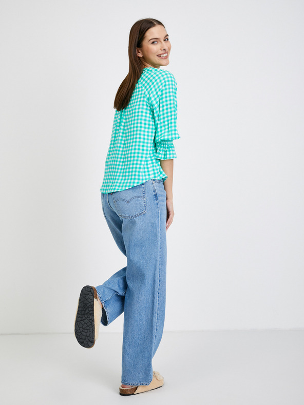 Orsay Bluză în carouri verde deschis ORSAY