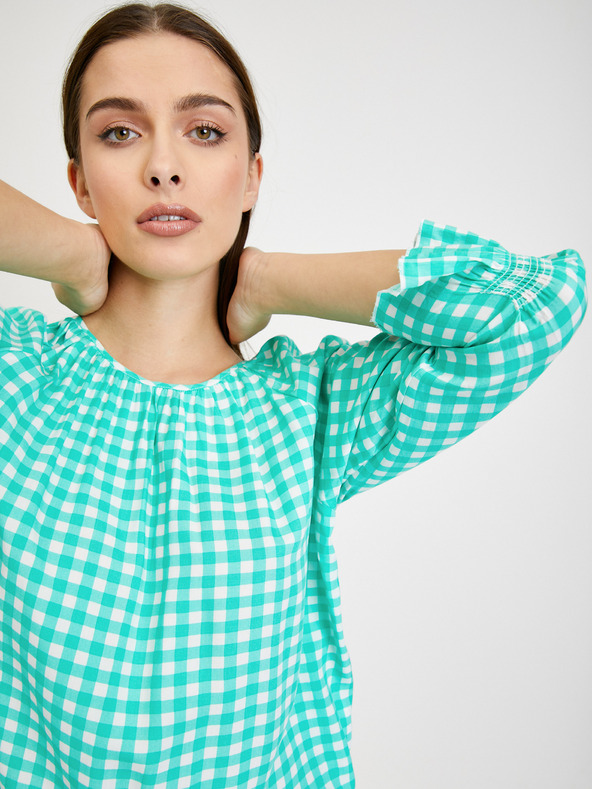 Orsay Bluză în carouri verde deschis ORSAY