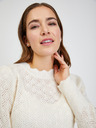 Orsay Pulover de damă crem cu model ORSAY