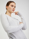 Orsay Pulover de damă gri deschis cu nervuri ORSAY