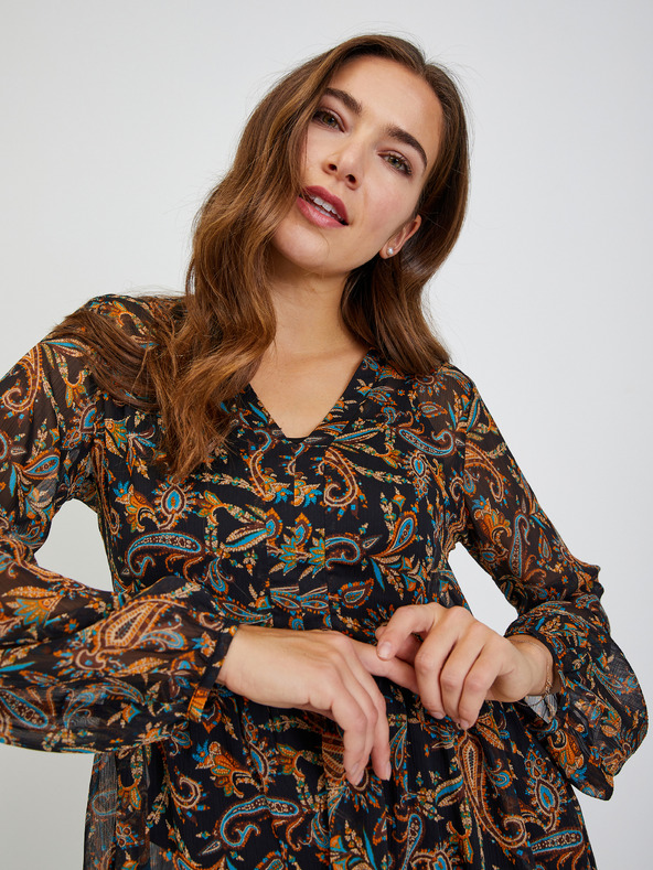 Orsay Bluză de damă cu model maro-negru ORSAY