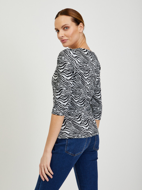 Orsay Bluză de damă cu model alb și negru ORSAY