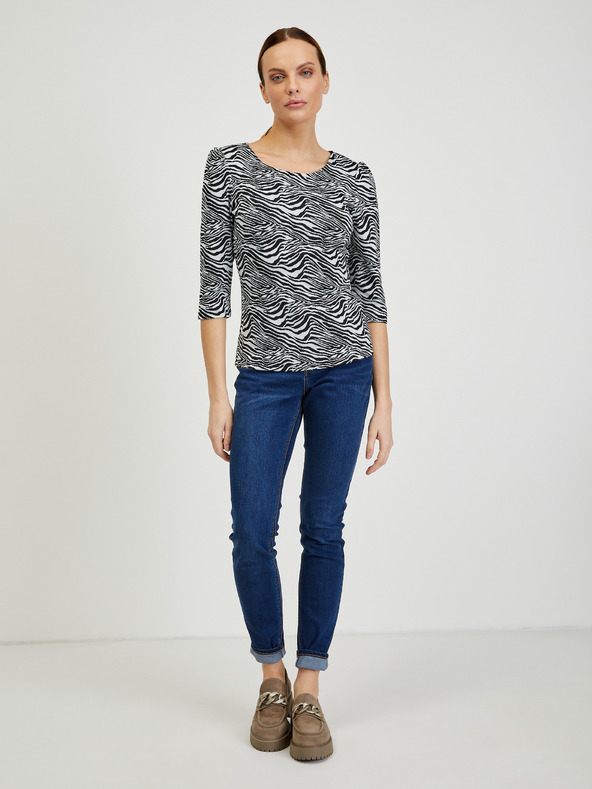 Orsay Bluză de damă cu model alb și negru ORSAY