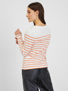 Orsay Bluză de damă în dungi alb-portocaliu ORSAY