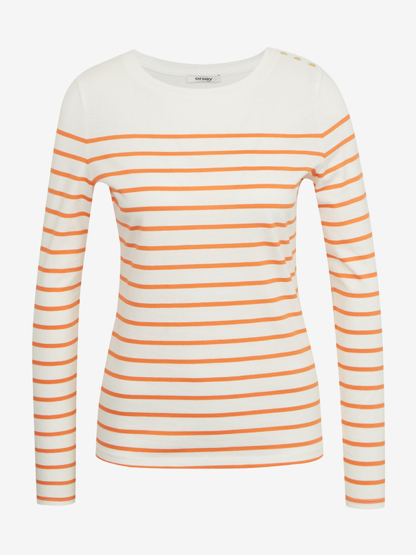 Orsay Bluză de damă în dungi alb-portocaliu ORSAY