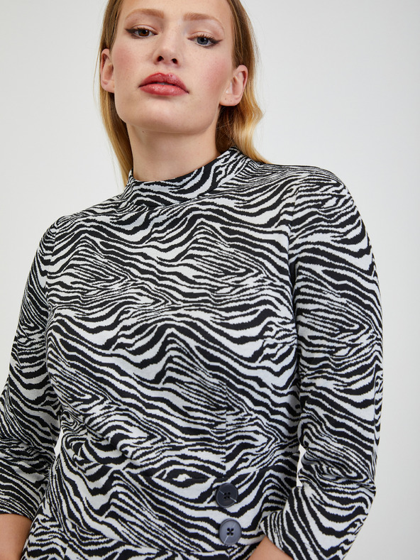 Orsay Rochie de damă cu model alb-negru ORSAY