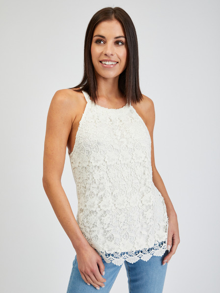 Orsay Top de damă alb din dantelă ORSAY