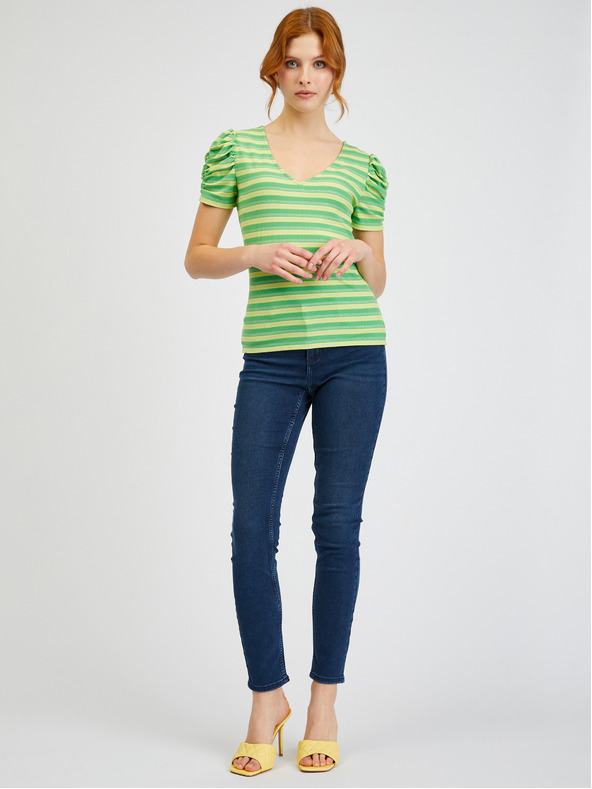 Orsay Tricou ORSAY cu dungi galben-verde de damă