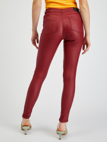Orsay Pantaloni skinny fit pentru femei culoare vișiniu ORSAY