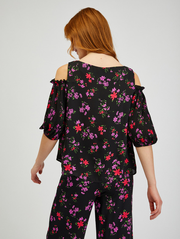 Orsay Bluză de damă neagră florală ORSAY