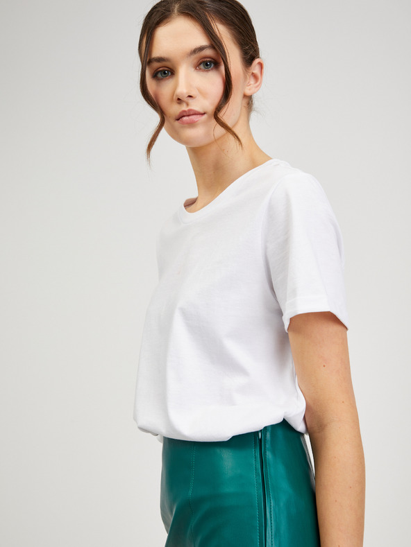 Orsay Fustă de damă din imitație de piele verde ORSAY