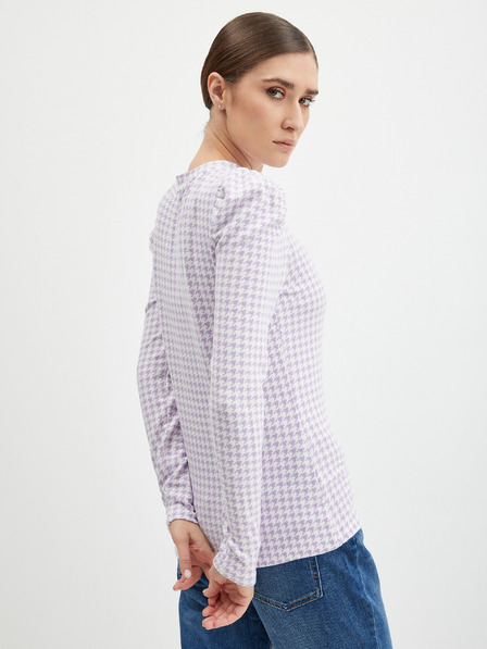 Orsay Bluză de damă violet deschis în carouri ORSAY
