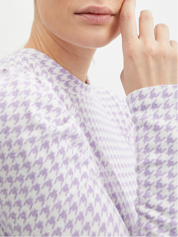 Orsay Bluză de damă violet deschis în carouri ORSAY