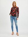 Orsay Hanorac floral de damă roșu-negru ORSAY
