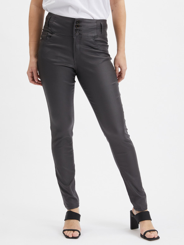 Orsay Pantaloni skinny fit pentru femei de culoare gri închis ORSAY