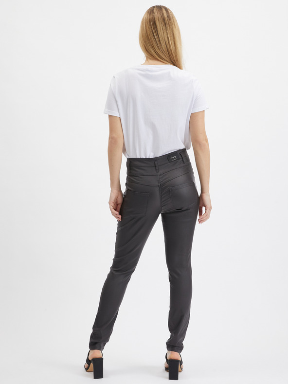 Orsay Pantaloni skinny fit pentru femei de culoare gri închis ORSAY