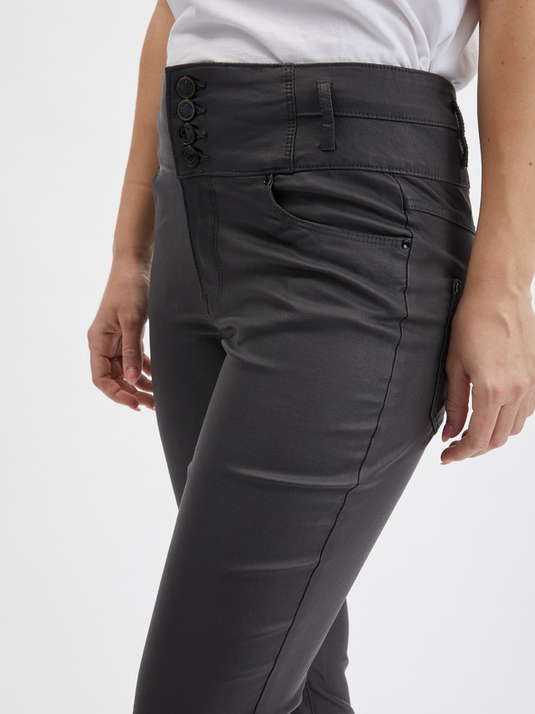 Orsay Pantaloni skinny fit pentru femei de culoare gri închis ORSAY