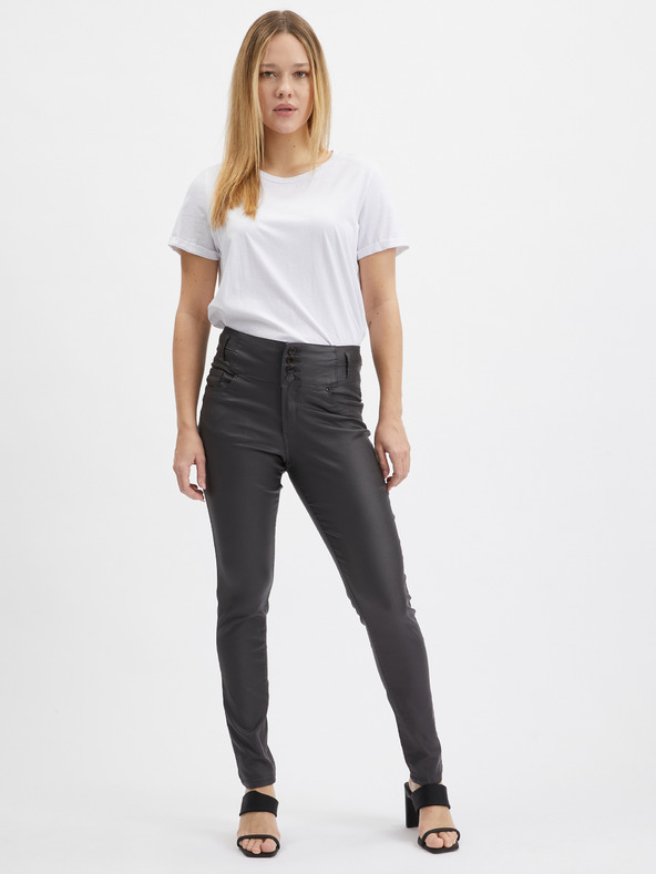 Orsay Pantaloni skinny fit pentru femei de culoare gri închis ORSAY