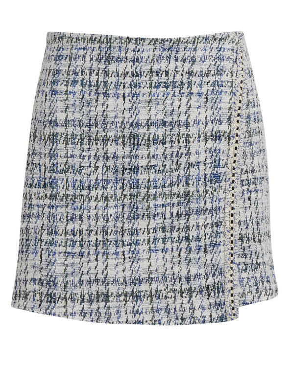 Orsay Fustă din tweed pentru femei albastru și crem ORSAY