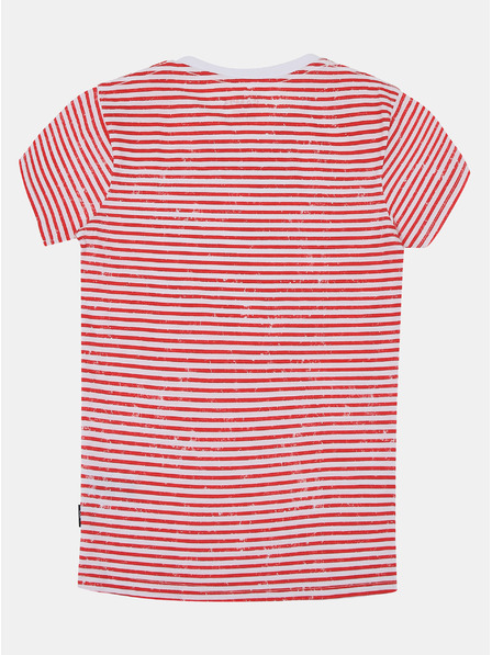 Sam 73 Tricou în dungi roșu-alb pentru copii SAM 73