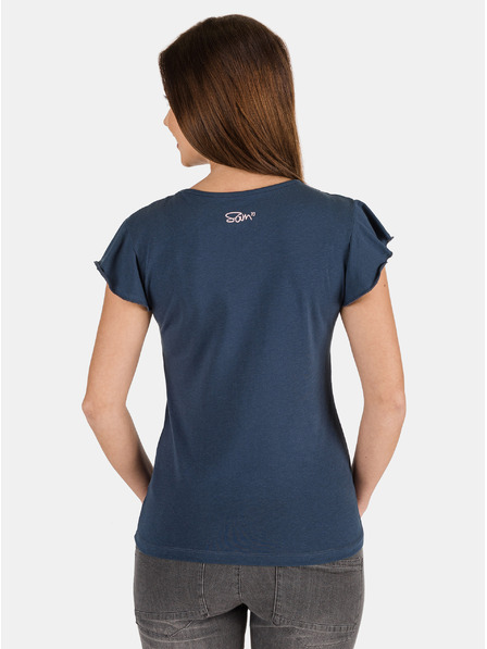Sam 73 Tricou bleumarin pentru femei cu imprimeu SAM 73 Lepsa