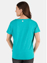 Sam 73 Tricou turcoaz pentru femei cu imprimeu SAM 73