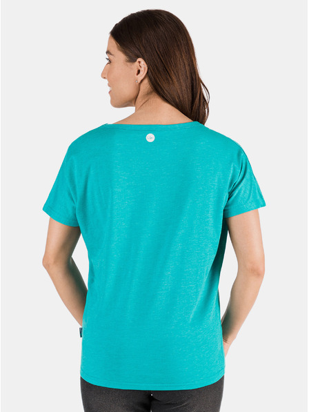 Sam 73 Tricou turcoaz pentru femei cu imprimeu SAM 73