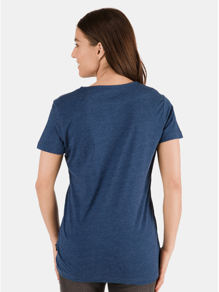Sam 73 Tricou de damă albastru închis cu imprimeu SAM 73