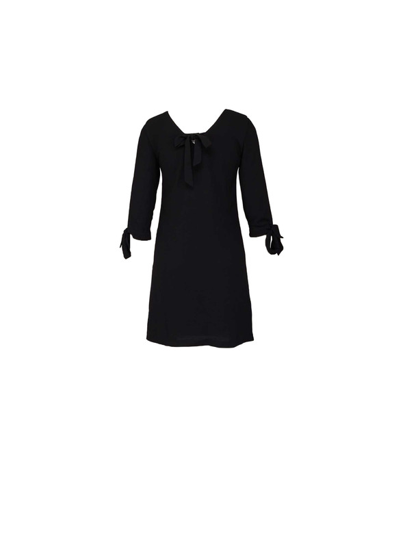 CAMAIEU Rochie negre cu legare CAMAIEU