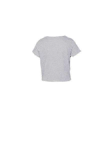 CAMAIEU Tricou alb cu model și nod