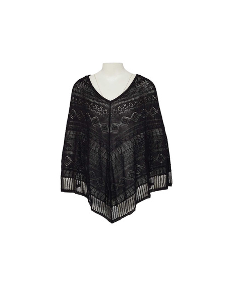 CAMAIEU Poncho negru transparent CAMAIEU