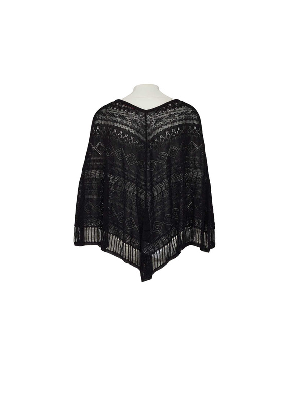 CAMAIEU Poncho negru transparent CAMAIEU