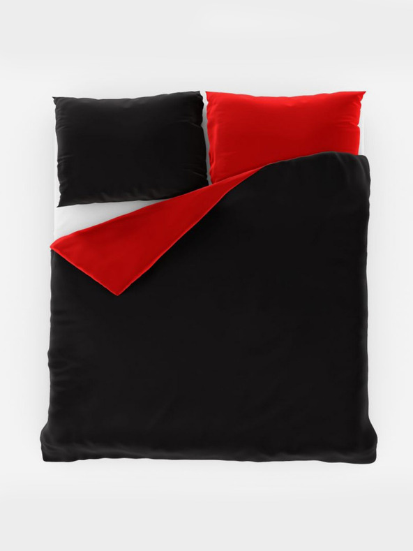 Kvalitex Lenjerie de pat din satin LUXURY COLLECTION 1+2, 240x200, 70x90cm roșu / negru Kvalitex