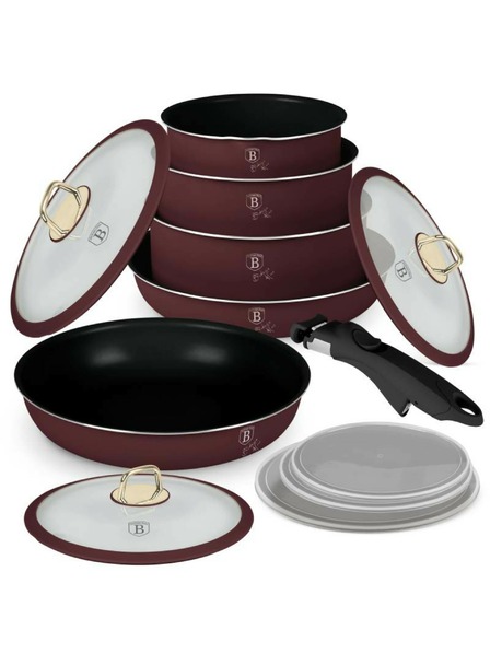 Berlingerhaus Set de vase de gătit cu mâner detașabil 12 piese Leonardo Collection BERLINGERHAUS