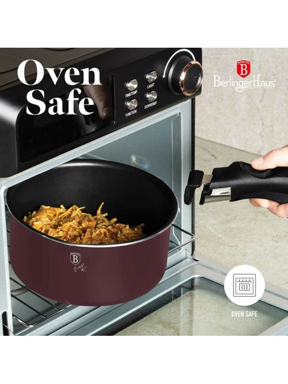 Berlingerhaus Set de vase de gătit cu mâner detașabil 12 piese Leonardo Collection BERLINGERHAUS