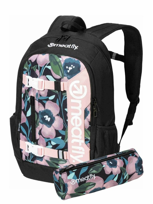 Meatfly Meatfly rucsac Basejumper Pink Flowers 22 L + PENAR | Volum 22 L