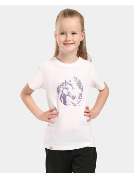 Kilpi Tricou de bumbac pentru fete Kilpi MALGA-JG Alb