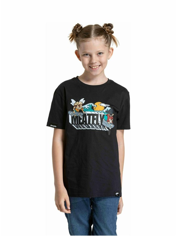 Meatfly Meatfly tricou pentru copii Skejters Black | Negru