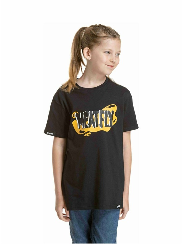 Meatfly Meatfly tricou pentru copii Fleck Black
