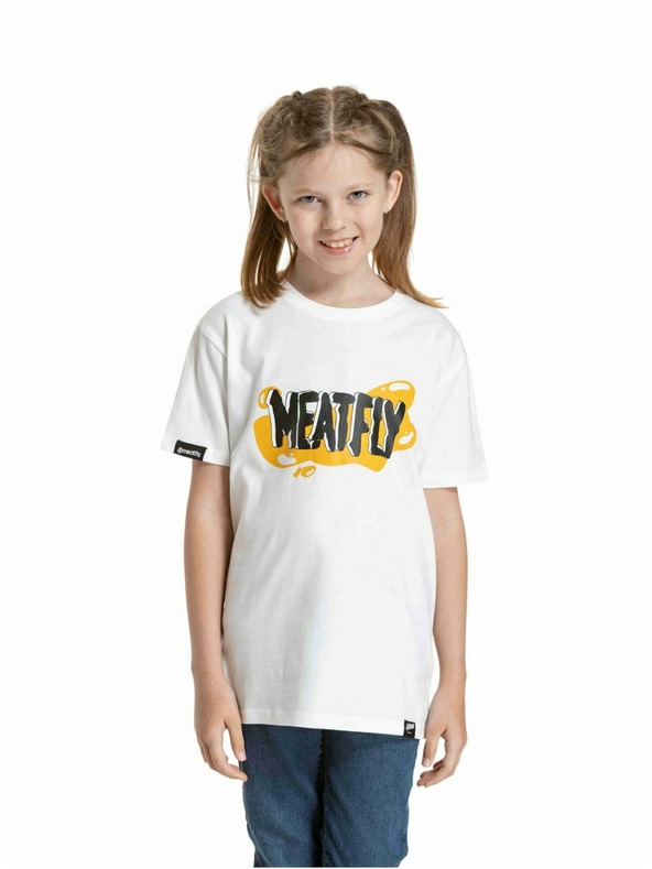 Meatfly Meatfly tricou pentru copii Fleck White