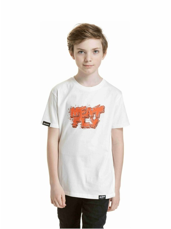 Meatfly Meatfly tricou pentru copii Rock White | Alb