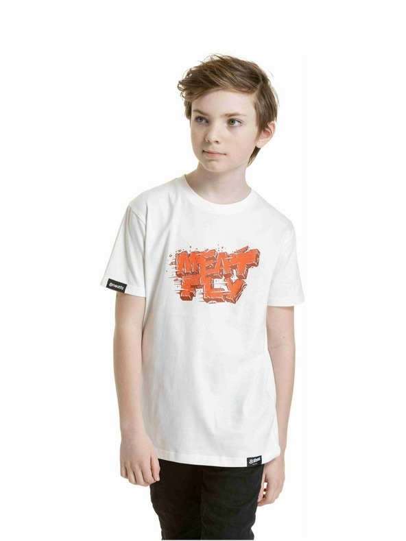 Meatfly Meatfly tricou pentru copii Rock White | Alb