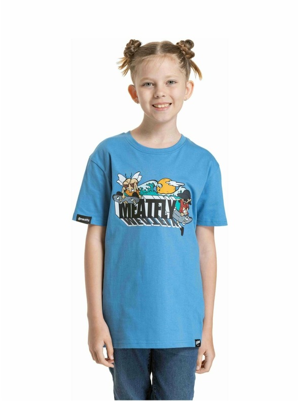 Meatfly Meatfly tricou pentru copii Skejters Blue | Albastru
