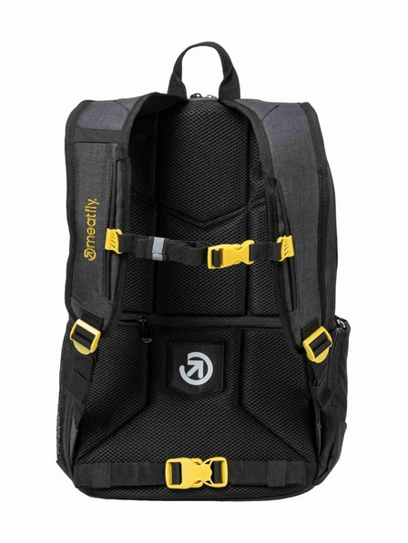 Meatfly Meatfly rucsac Basejumper Black / Charcoal Heather 22 L + PENAR GRATUIT | Negru | Volum 22 L