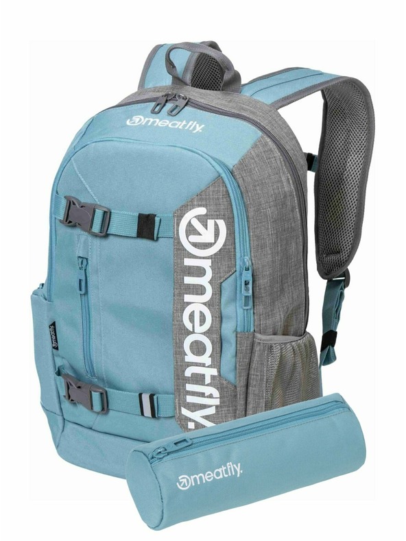Meatfly Meatfly rucsac Basejumper Grey Heather / Aqua 22 L + PENAR | Gri | Volum 22 L