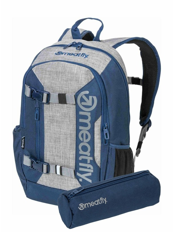Meatfly Rucsac Meatfly Basejumper Albastru / Gri Melanj 22 L + PENAR | Gri | Volum 22 L