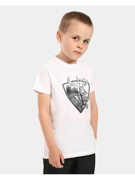 Kilpi Tricou din bumbac pentru băieți Kilpi SALO-JB Alb